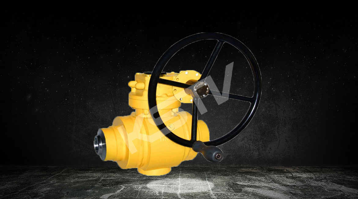 固定蝸輪式焊接球閥