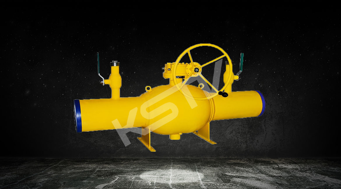 帶袖管雙放散式球形焊接球閥